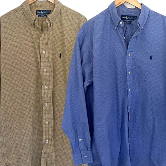 Lot of 2 Polo Ralph Lauren Blake Button Down Shirts XXL Men's - Picture 1 of 16